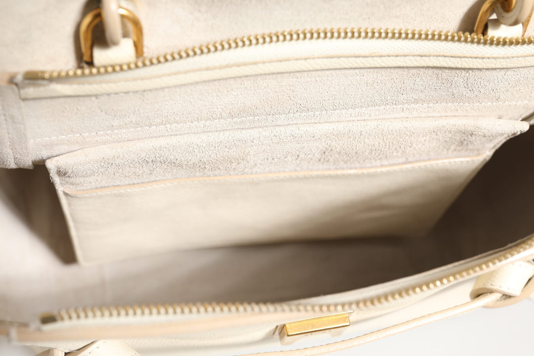 Nano Belt Bag Grained Calfskin Chalk Celine