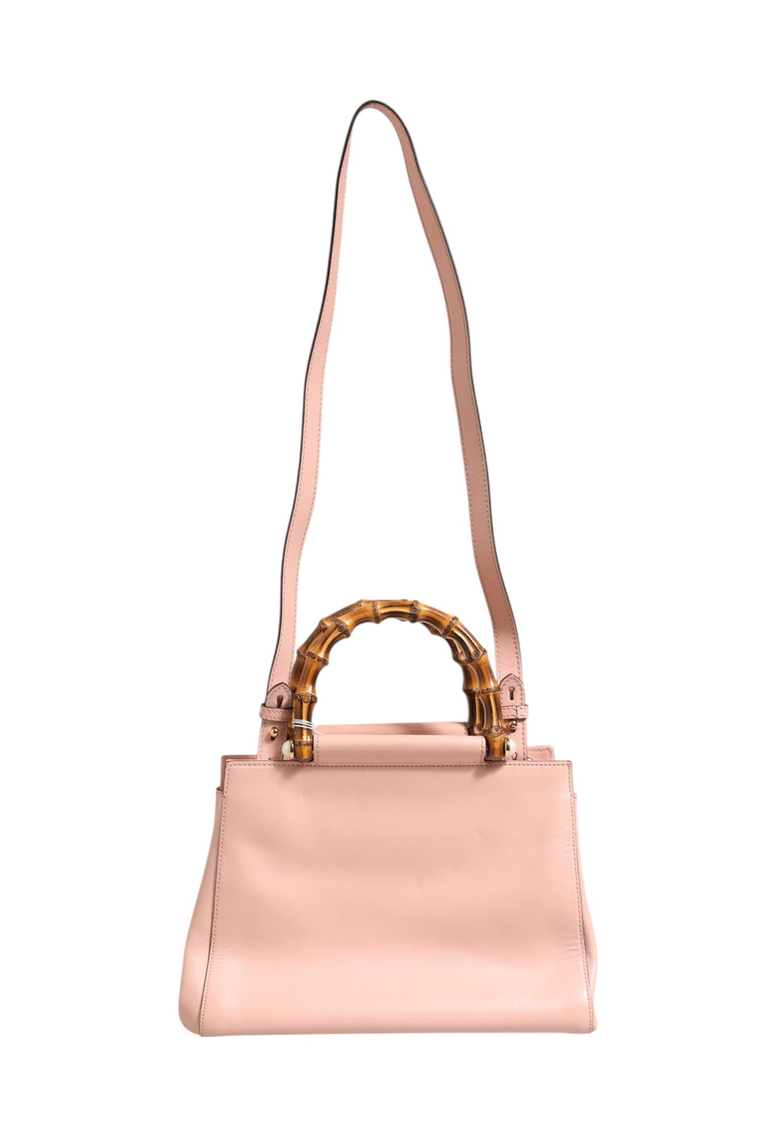 Pink And White Calfskin Small Nymphaea Top Handle Bag Gucci