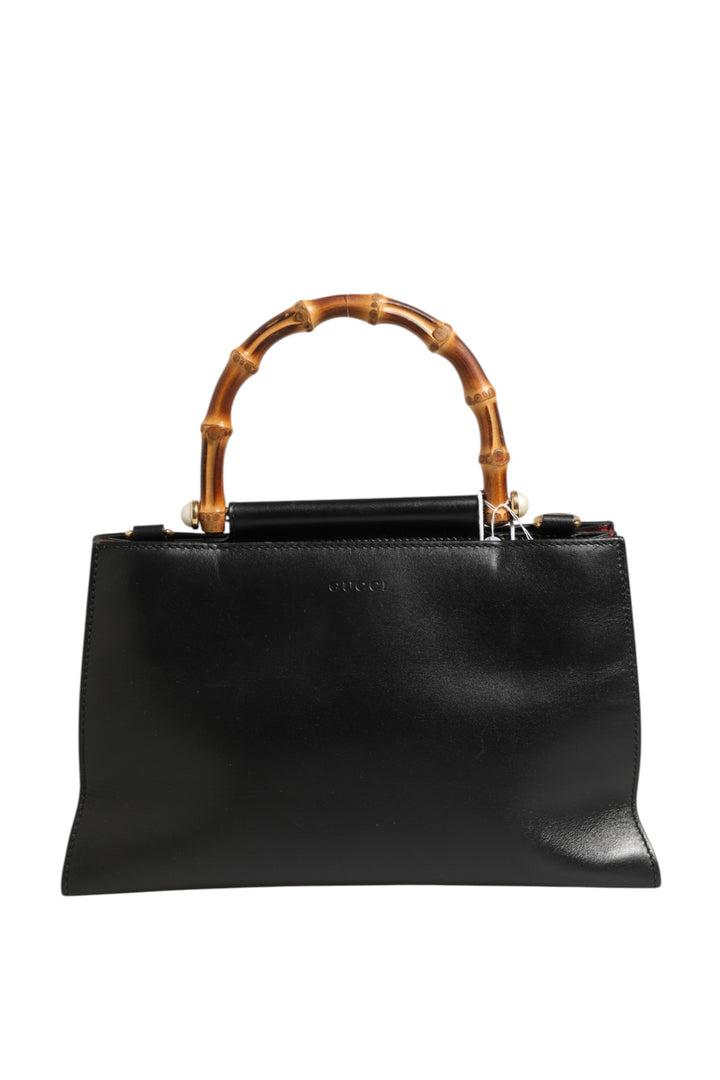 Nymphaea Bamboo Top Handle Leather Bag Gucci