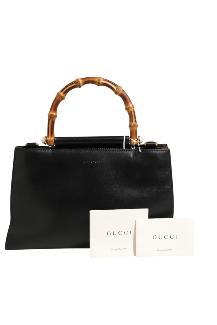 Nymphaea Bamboo Top Handle Leather Bag Gucci