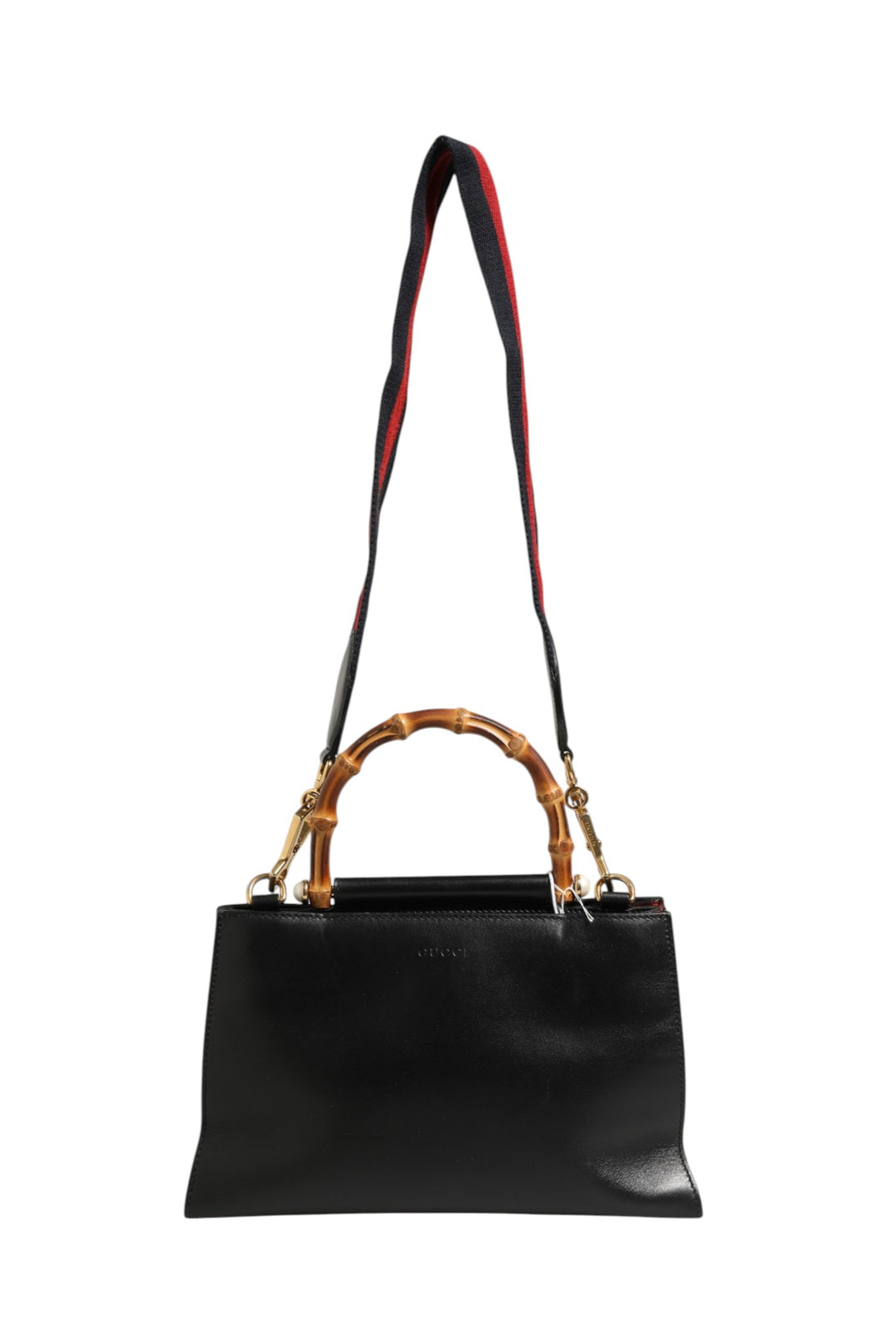 Nymphaea Bamboo Top Handle Leather Bag Gucci