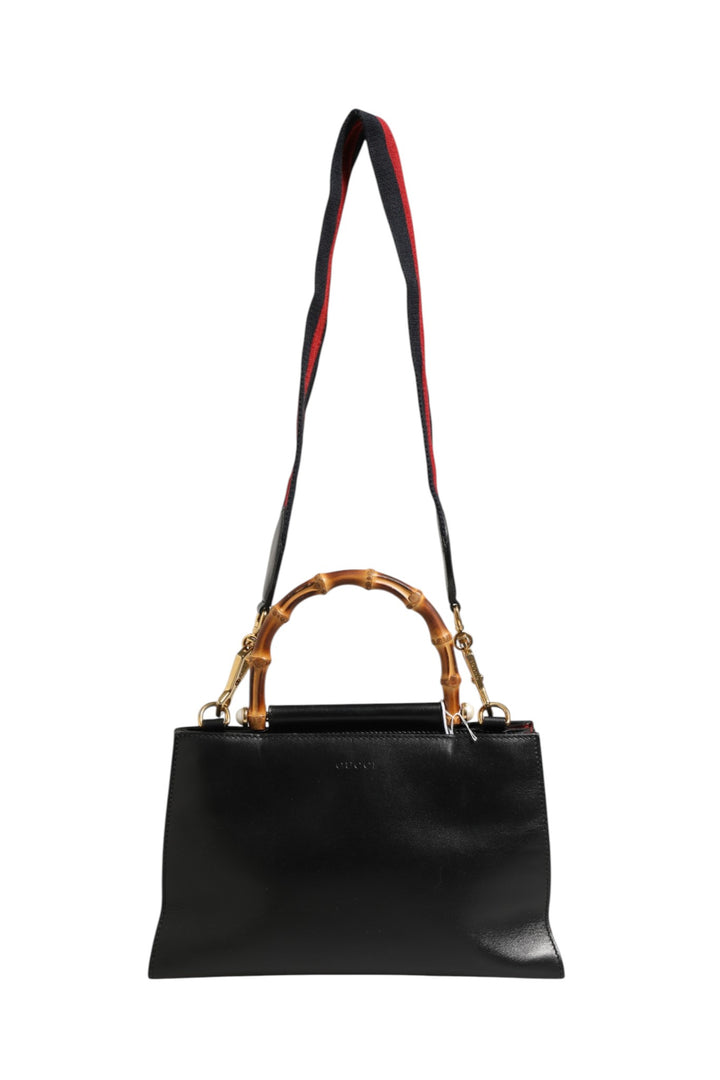 Nymphaea Bamboo Top Handle Leather Bag Gucci