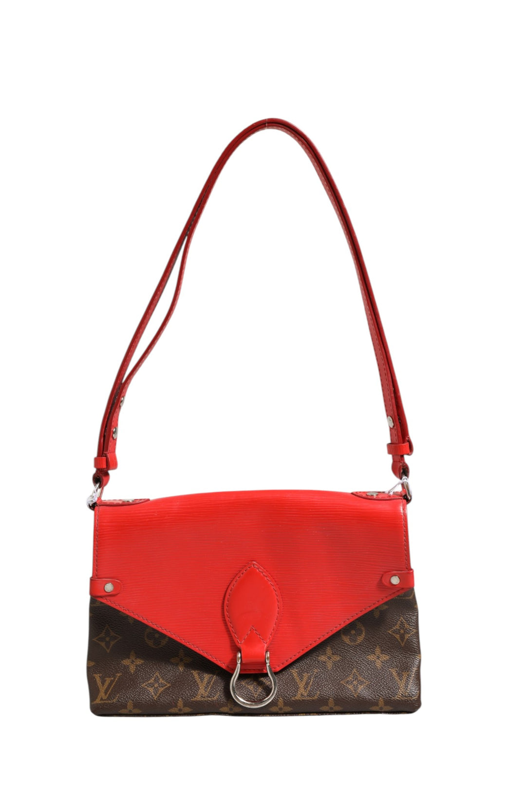 Saint Michel Monogram Epi Shoulder Bag Coquelicot Louis Vuitton