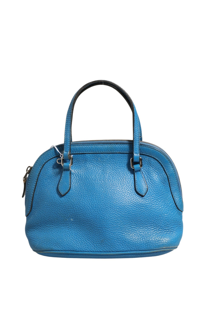 Blue Leather Dome Handbag Gucci
