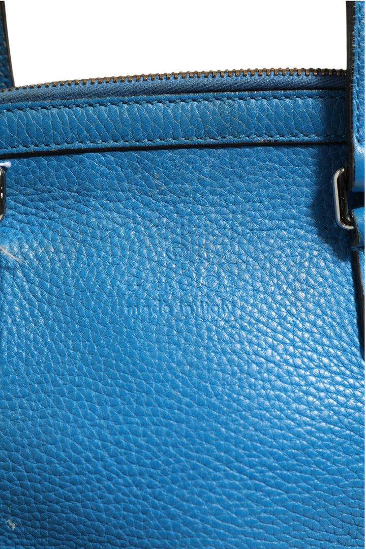 Blue Leather Dome Handbag Gucci