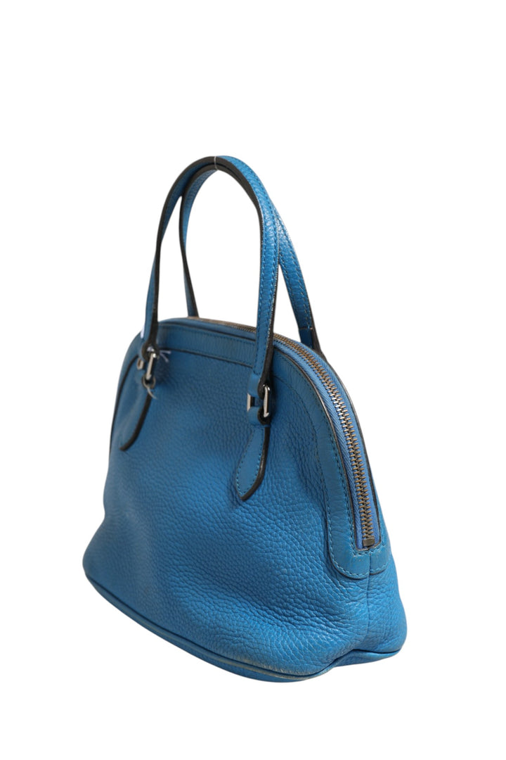 Blue Leather Dome Handbag Gucci