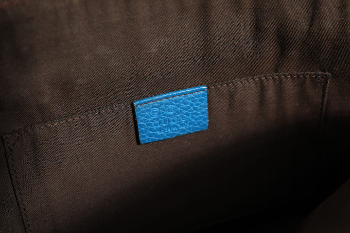 Blue Leather Dome Handbag Gucci