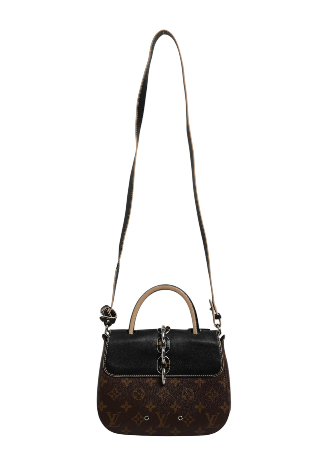 Calfskin Monogram Chain It Bag PM Black Louis Vuitton