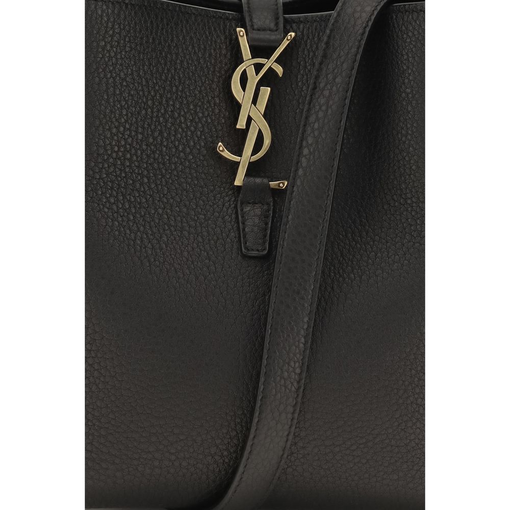 Black Calf Leather Bos Taurus Backet Bag Saint Laurent