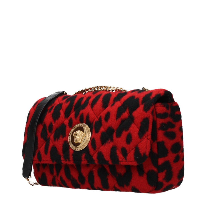 Red Wool Shoulder Bag Versace