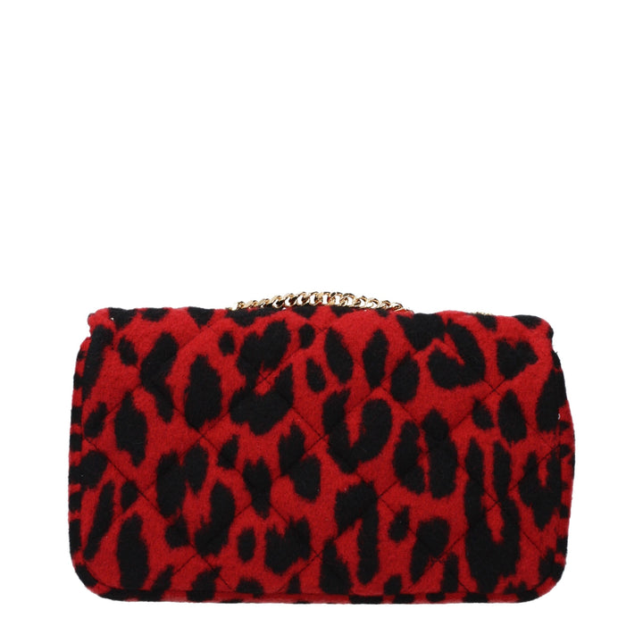 Red Wool Shoulder Bag Versace