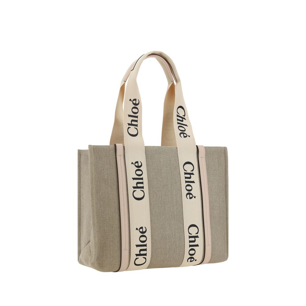 Beige Linen Handbag Chloé