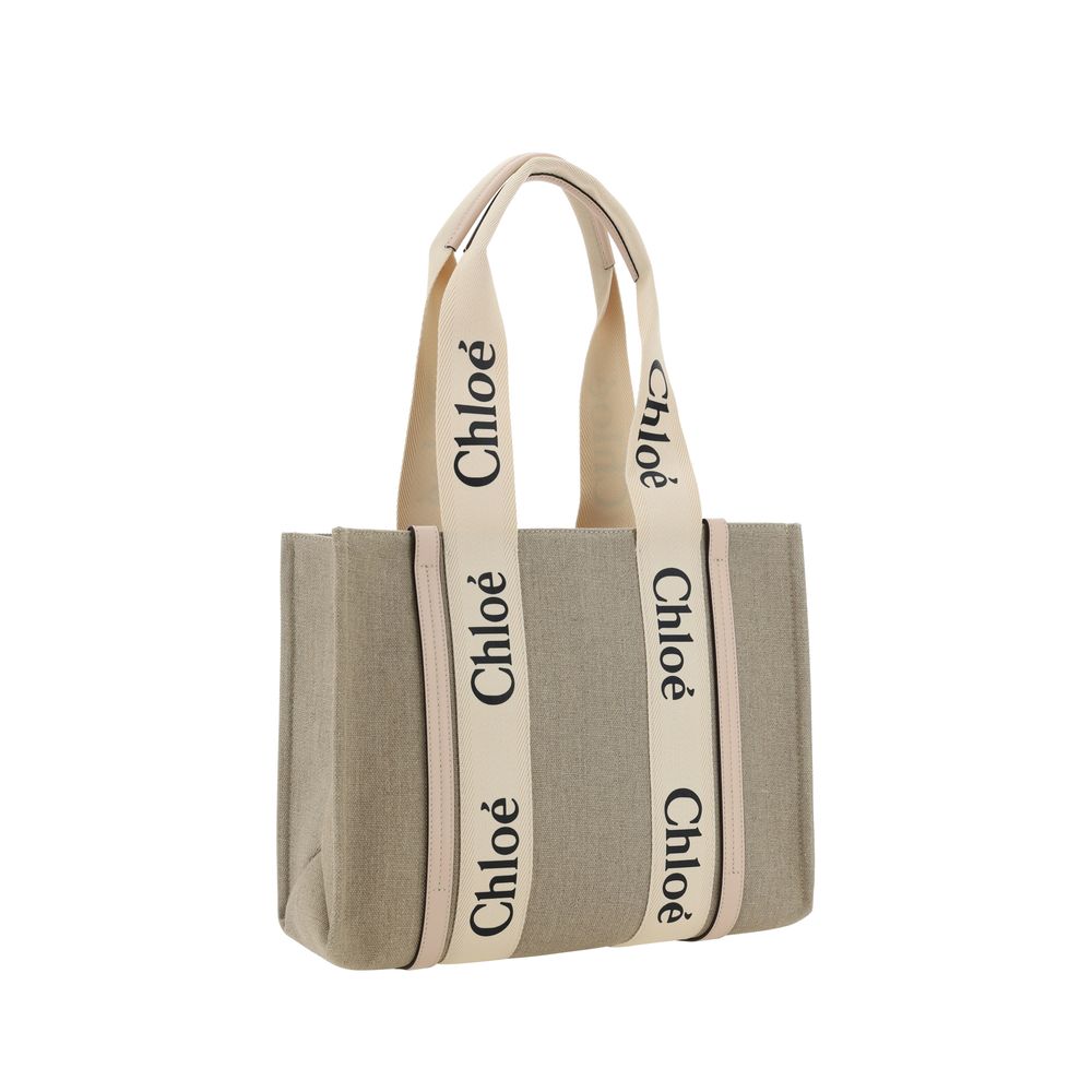 Beige Linen Handbag Chloé