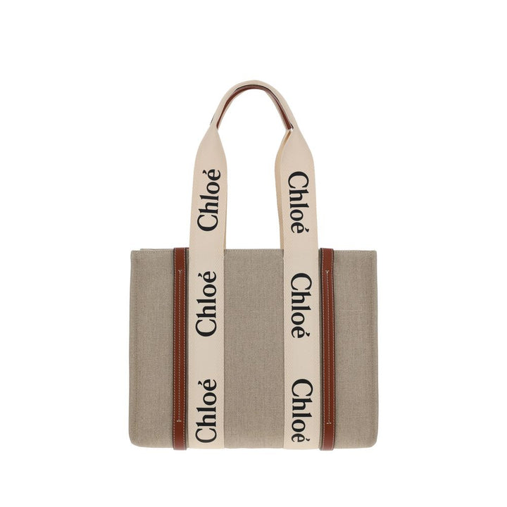 Beige Linen Handbag Chloé
