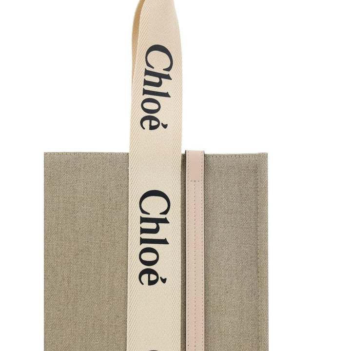 Beige Linen Handbag Chloé