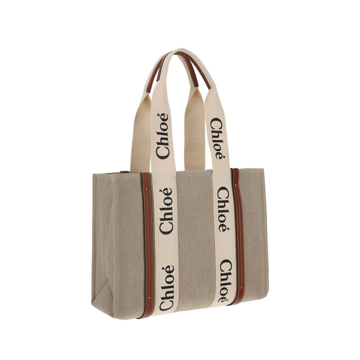 Beige Linen Handbag Chloé