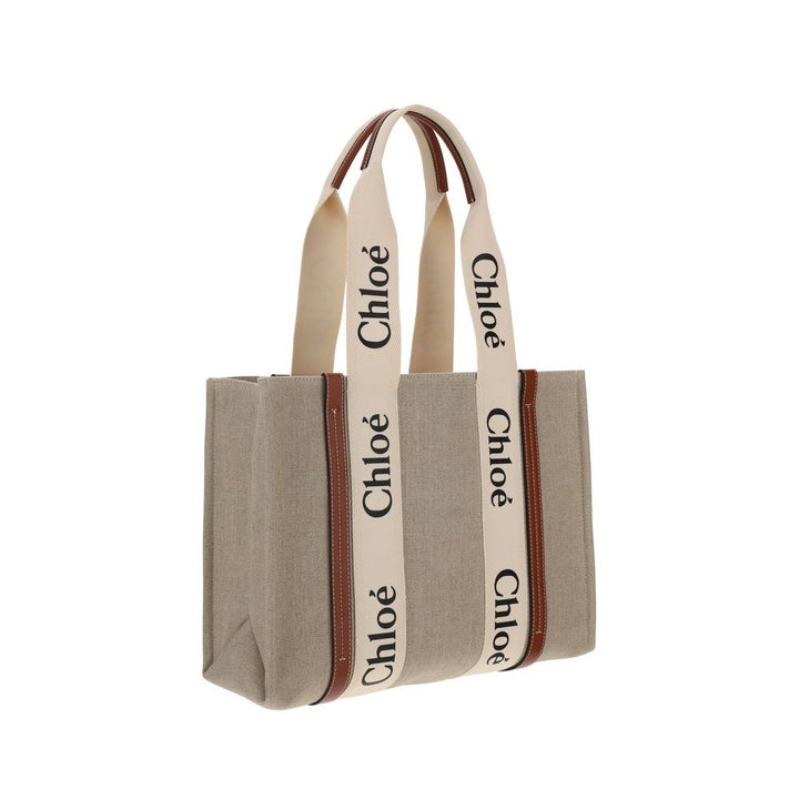 Beige Linen Handbag Chloé