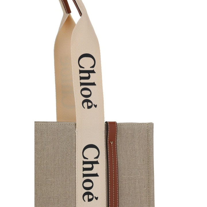 Beige Linen Handbag Chloé