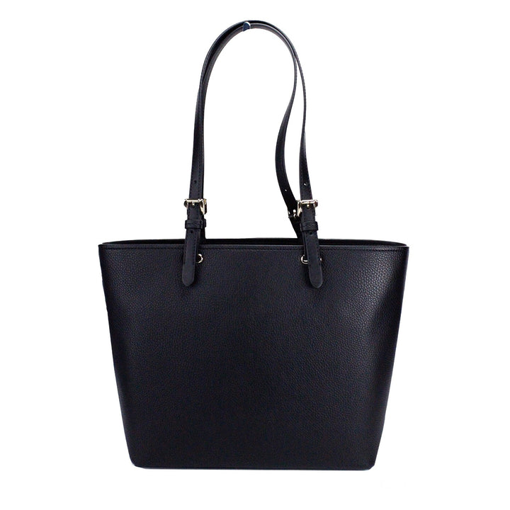 Michael Kors Womens Jet Set Travel Medium Double Pocket Tote Black/SIlver 35F3GTVT8B-001 Michael Kors