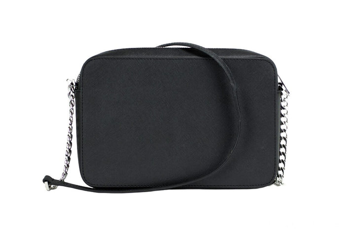 Michael Kors Jet Set Large East West Black Saffiano Leather Crossbody Handbag Michael Kors