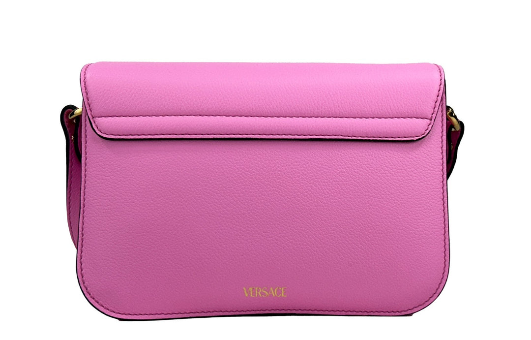 Versace La Medusa Pink Leather Shoulder Crossbody Bag Purse Versace