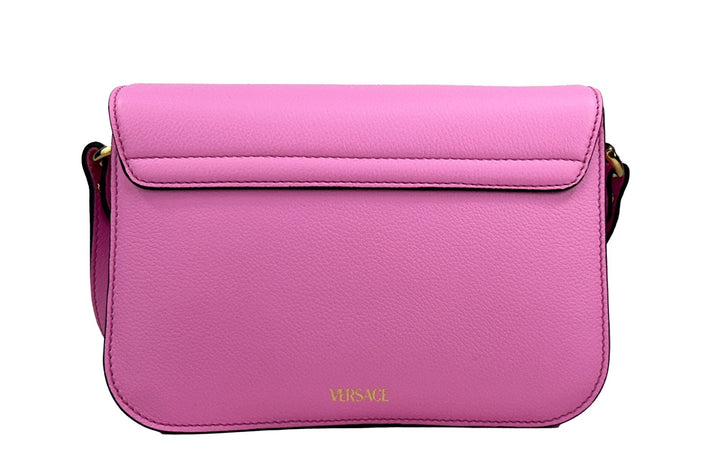 Versace La Medusa Pink Leather Shoulder Crossbody Bag Purse Versace