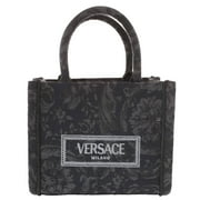 Versace Women'S 'Extra Small Athena' Shopping Bag Black Versace