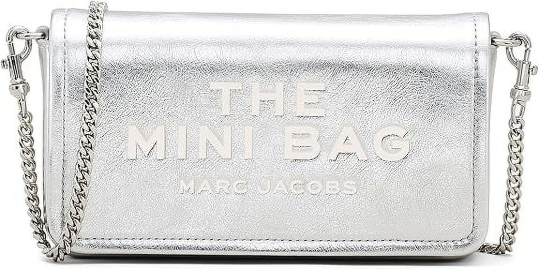 Marc Jacobs The Metallic Leather Chain Mini Bag - Silver Marc Jacobs