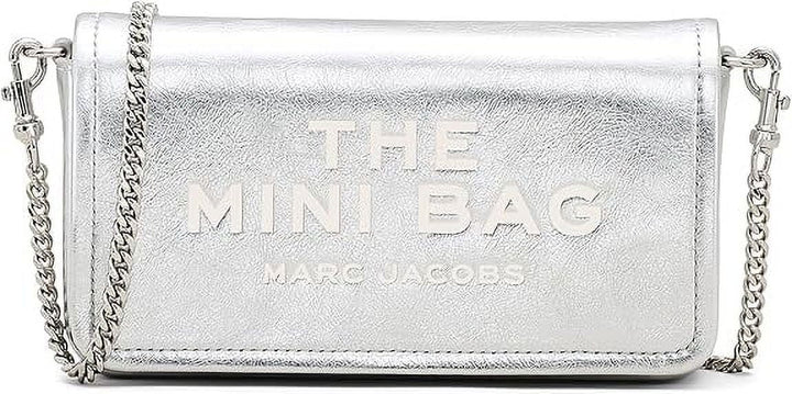 Marc Jacobs The Metallic Leather Chain Mini Bag - Silver Marc Jacobs