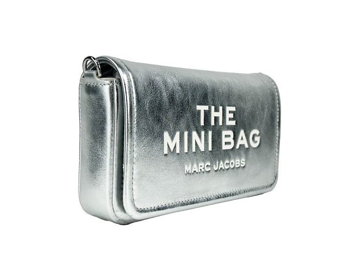 Marc Jacobs The Metallic Leather Chain Mini Bag - Silver Marc Jacobs