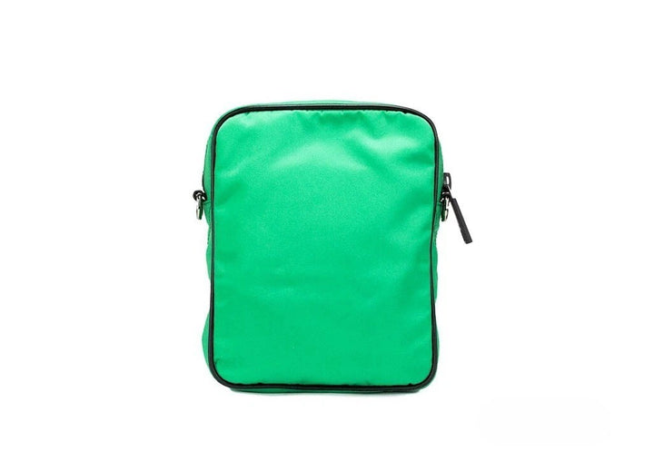 Versace Small Bright Green Nylon Fabric Medusa Crossbody Messenger Bag Purse Versace