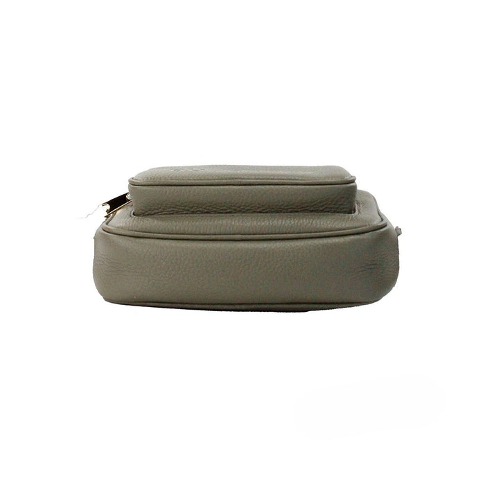 Burberry Small Branded Dark Fern Green Grainy Leather Camera Crossbody Bag Burberry