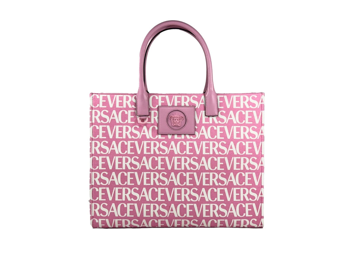 Versace Medusa Large Canvas Large Tote Bag Baby Pink Versace
