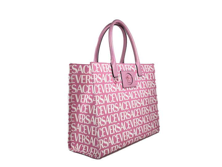 Versace Medusa Large Canvas Large Tote Bag Baby Pink Versace