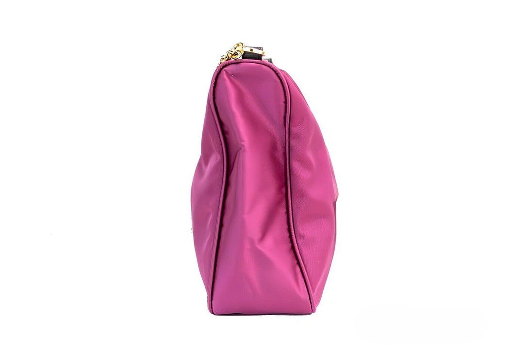 Versace Small Dahlia Nylon Fabric Medusa Pendant Crossbody Shoulder Purse Bag Versace