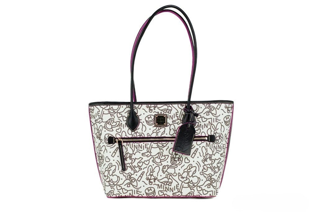Dooney & Bourke Disney Medium Minnie Mouse Line Art Coated Cotton Tote Handbag Dooney & Bourke