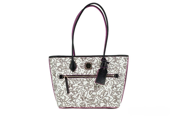 Dooney & Bourke Disney Medium Minnie Mouse Line Art Coated Cotton Tote Handbag Dooney & Bourke