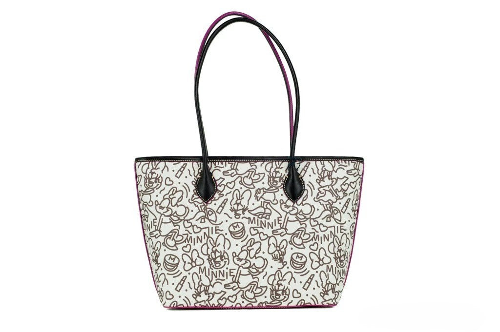 Dooney & Bourke Disney Medium Minnie Mouse Line Art Coated Cotton Tote Handbag Dooney & Bourke