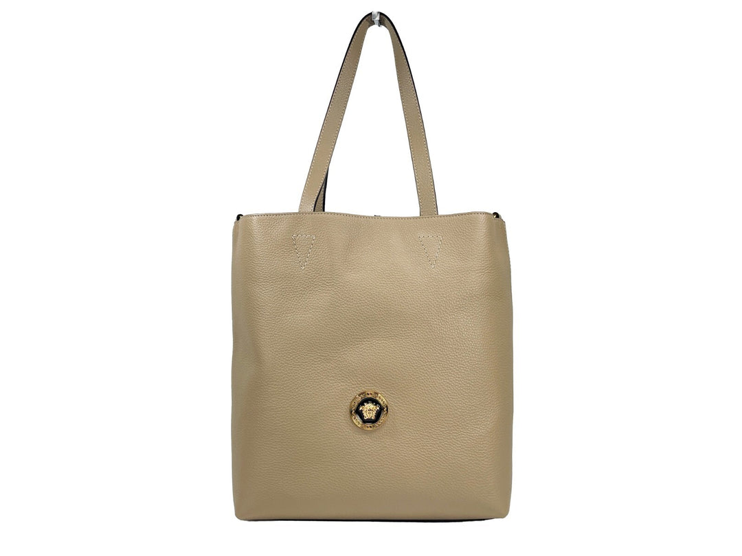 Versace Medusa Large Leather Tote Bag With Pouch Versace