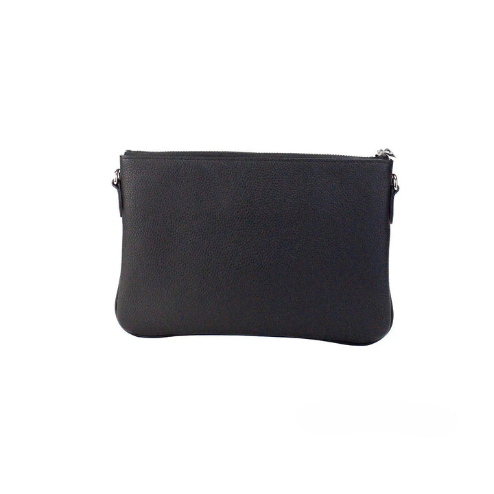Burberry Peyton Monogram Black Leather Pouch Crossbody Bag Purse Burberry