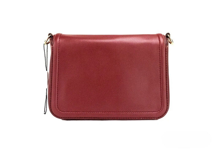 Marc Jacobs Medium Metal Signet Syrah Smooth Leather Flap Crossbody Purse Bag Marc Jacobs