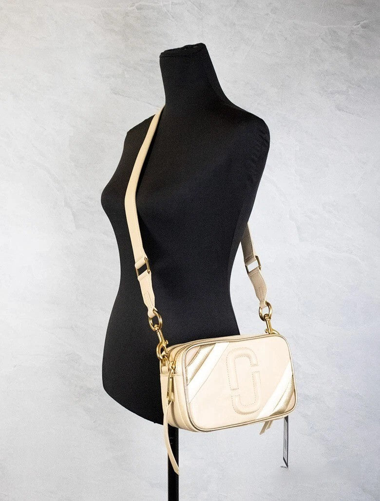 Marc Jacobs The Moto Shot 21 Curds Leather Camera Crossbody Purse Bag Marc Jacobs