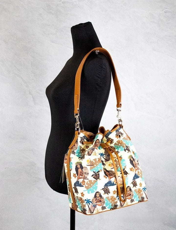 Dooney & Bourke Disney Medium Moana Coated Cotton Bucket Crossbody Bag Purse Dooney & Bourke