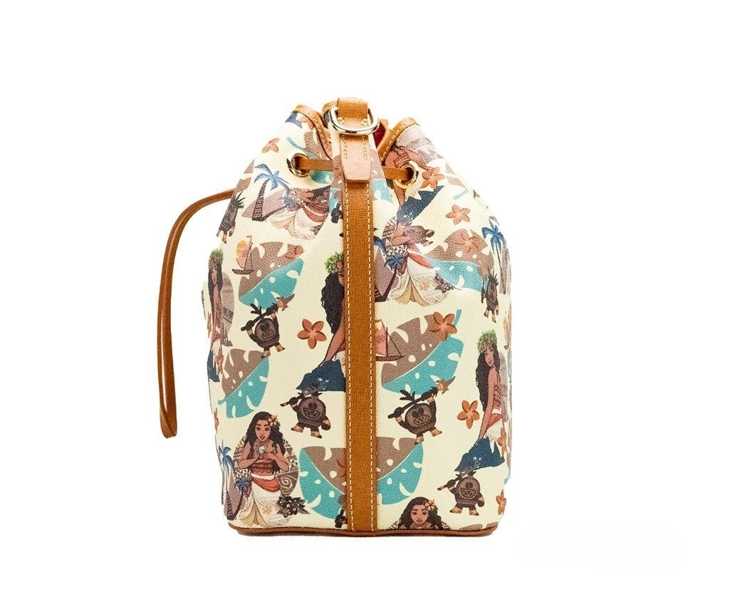 Dooney & Bourke Disney Medium Moana Coated Cotton Bucket Crossbody Bag Purse Dooney & Bourke