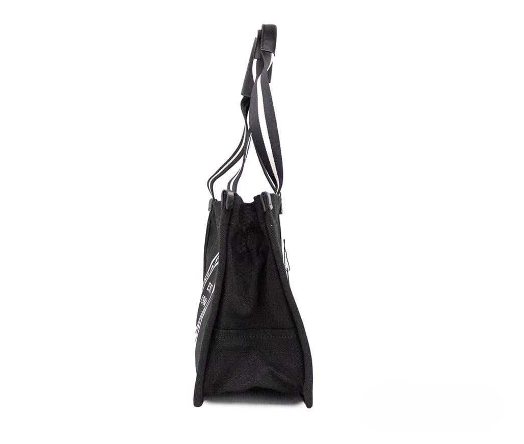 Marc Jacobs Medium Black Canvas Fabric Shoulder Convertible Tote Purse Bag Marc Jacobs