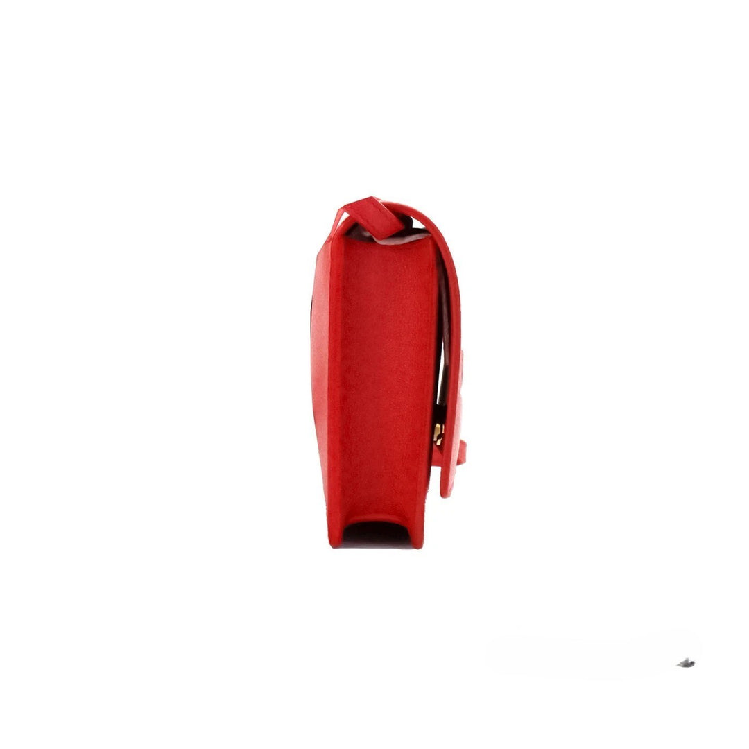 Burberry Hampshire Small Red Embossed Logo Smooth Leather Crossbody Bag Burberry