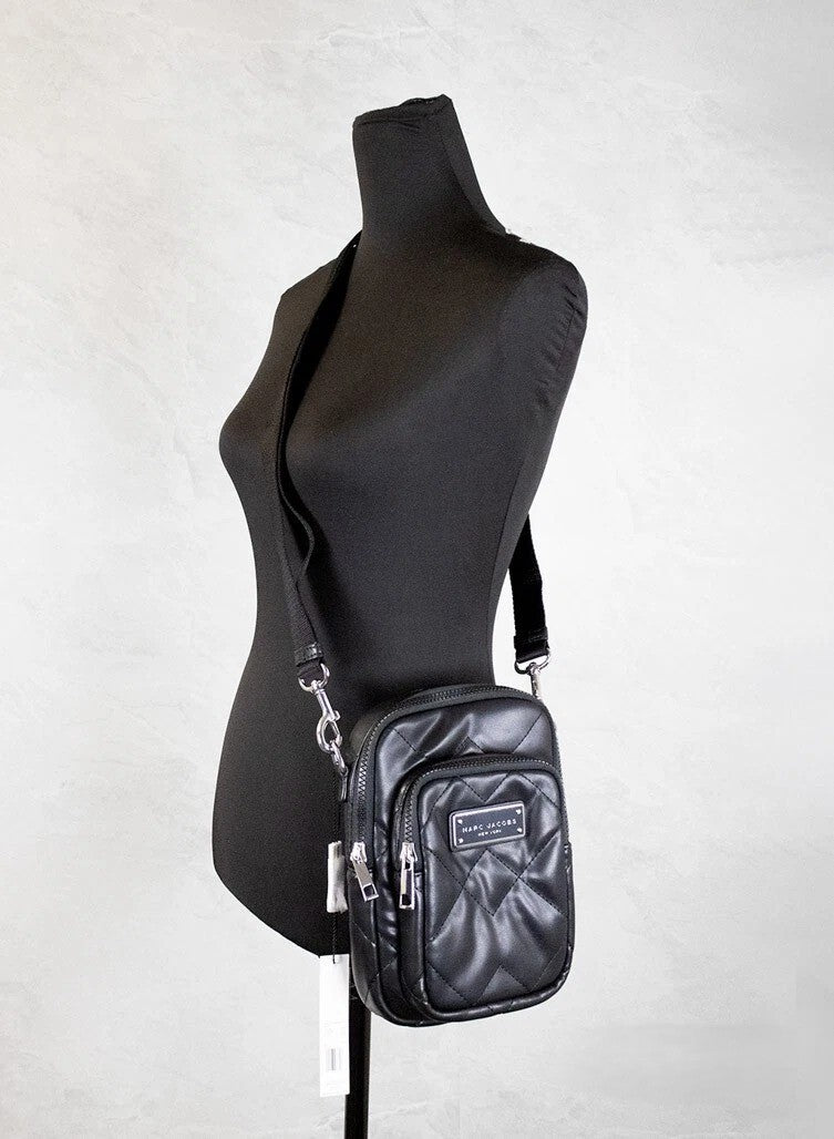 Marc Jacobs Pillow Small Black Quilted Smooth Leather Crossbody Handbag Purse Marc Jacobs
