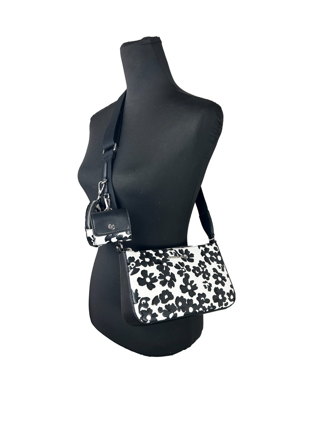 Michael Kors Floral Crossbody Tech Attachment Bag Purse Michael Kors