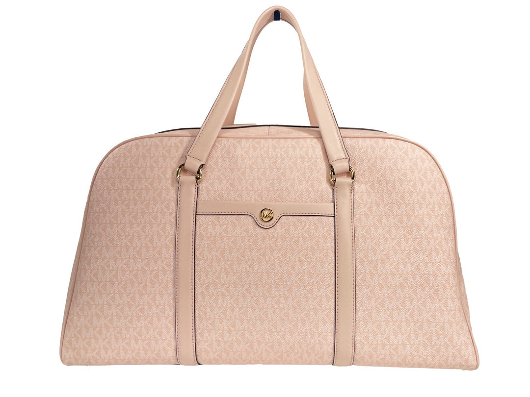 Michael Kors Travel Extra Large Powder Blush PVC Top Zip Weekender Luggage Bag Michael Kors