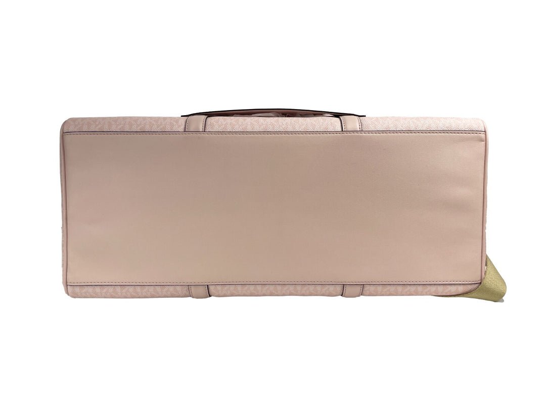 Michael Kors Travel Extra Large Powder Blush PVC Top Zip Weekender Luggage Bag Michael Kors